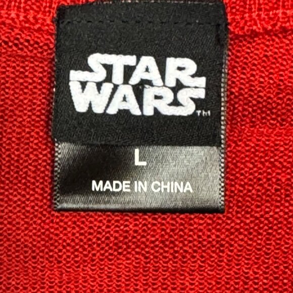 Star Wars R2-D2 Christmas Sweater Red Acrylic Large - Picture 11 of 13